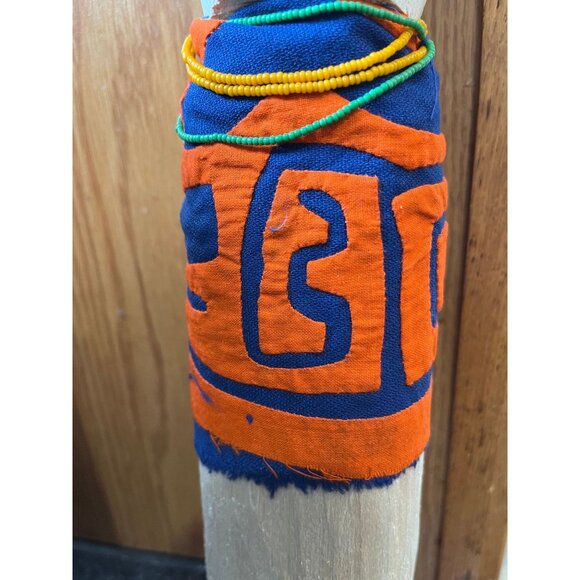 1970’s Wooden Kuna Doll San Blas Islands Panama Handcrafted Hand Stitched Mola - Picture 5 of 10